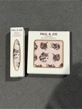 BNIB Paul & Joe Cat Compact and Lipstick Case Set